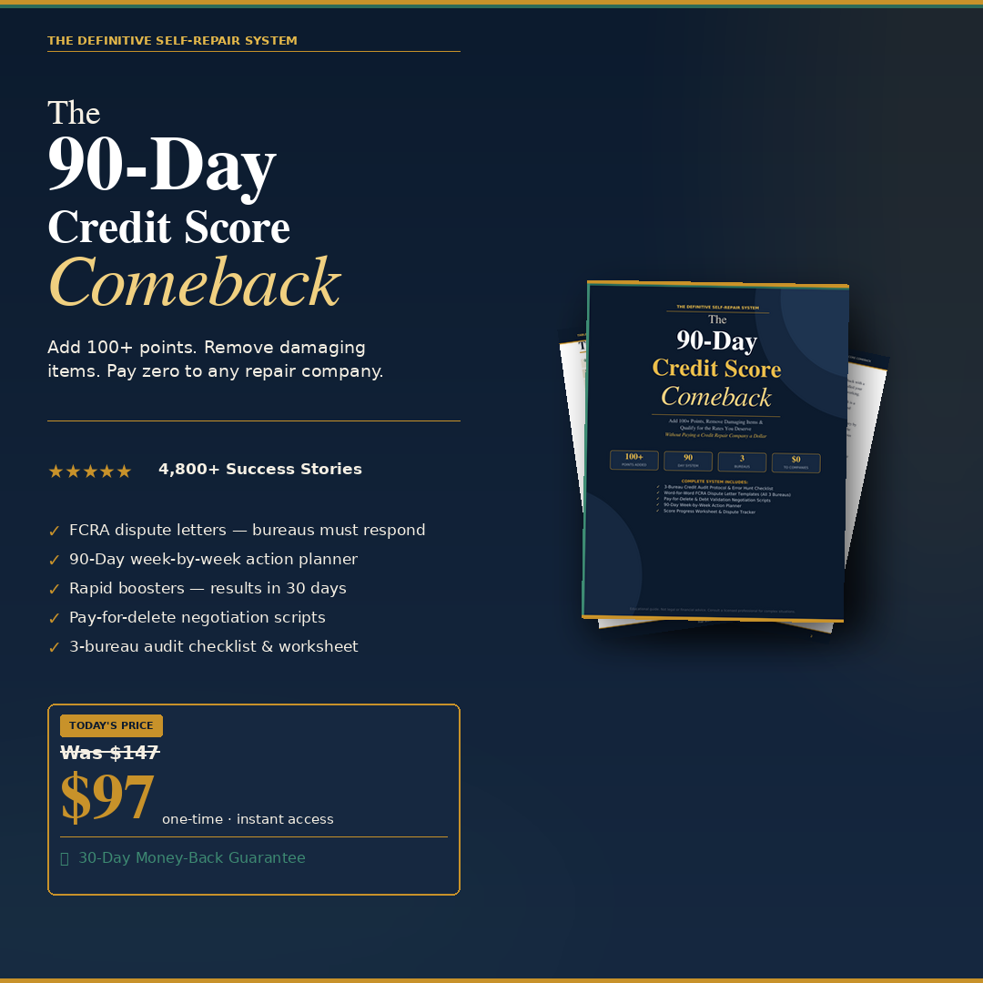 The 90-Day Credit Score Comeback